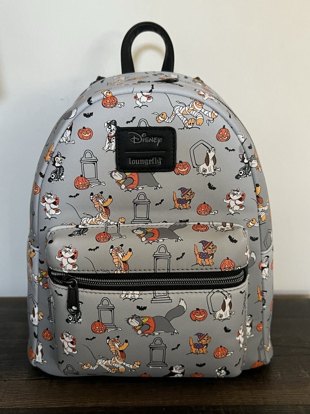 Loungefly Disney Halloween Cats Dogs Graveyard Mini Backpack